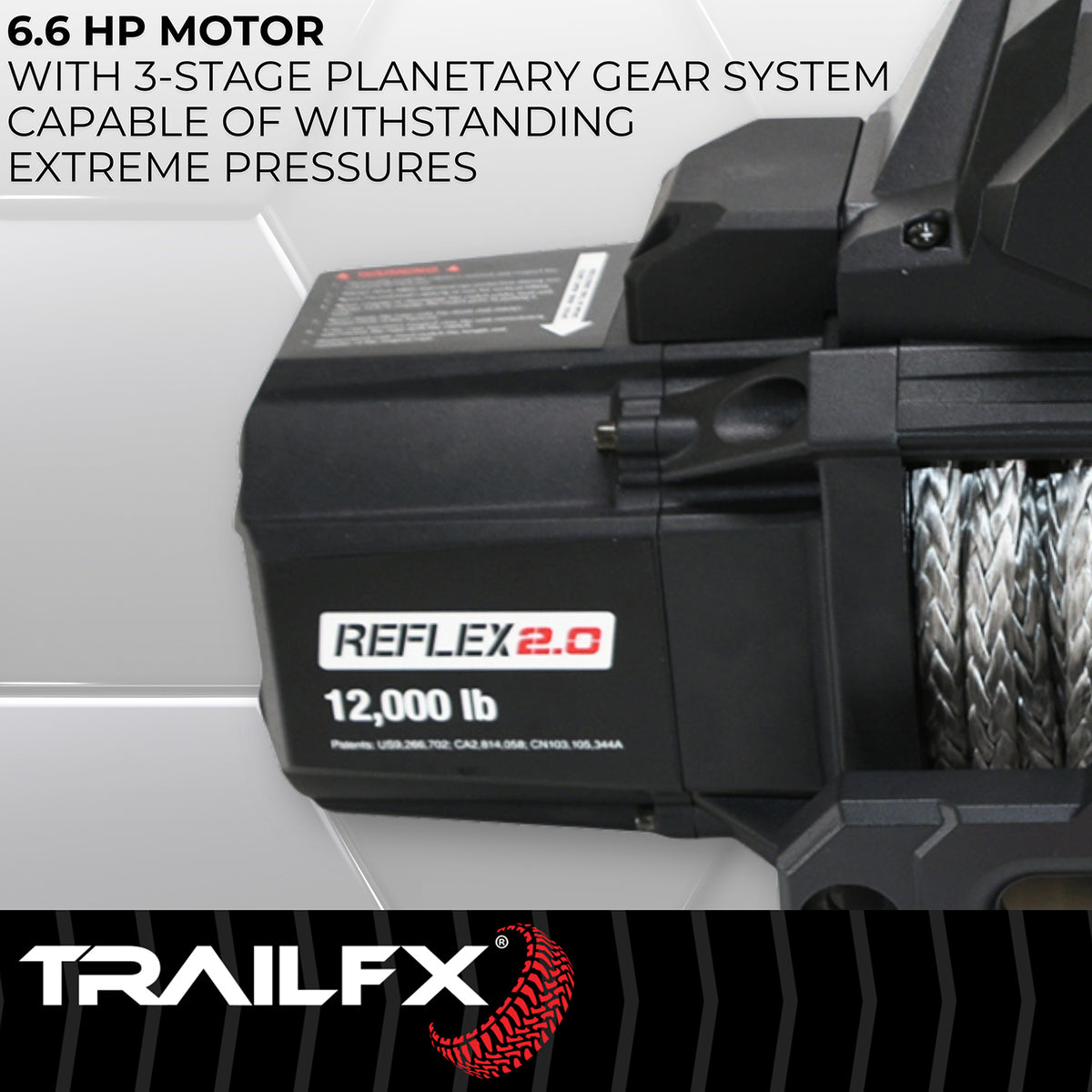 Black winch from TrailFX part number WRS212B