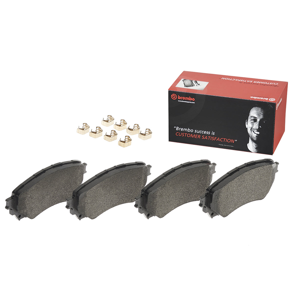 Disc Brake Pad Set with mounting hardware from Brembo part number P49048