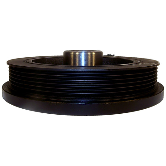 Black engine harmonic balancer from Crown Automotive Jeep Replacement part number 33002920