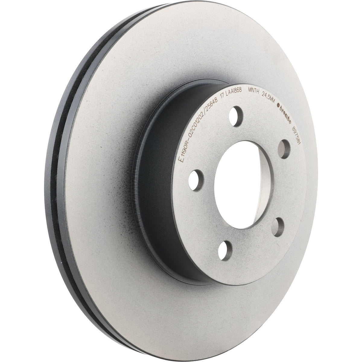 Gray cast iron disc brake rotor from Brembo part number 09.8975.81