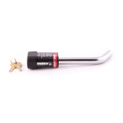 Silver chrome plated steel trailer hitch pin 5/8 Inch diameter from Husky Towing part number 33159
