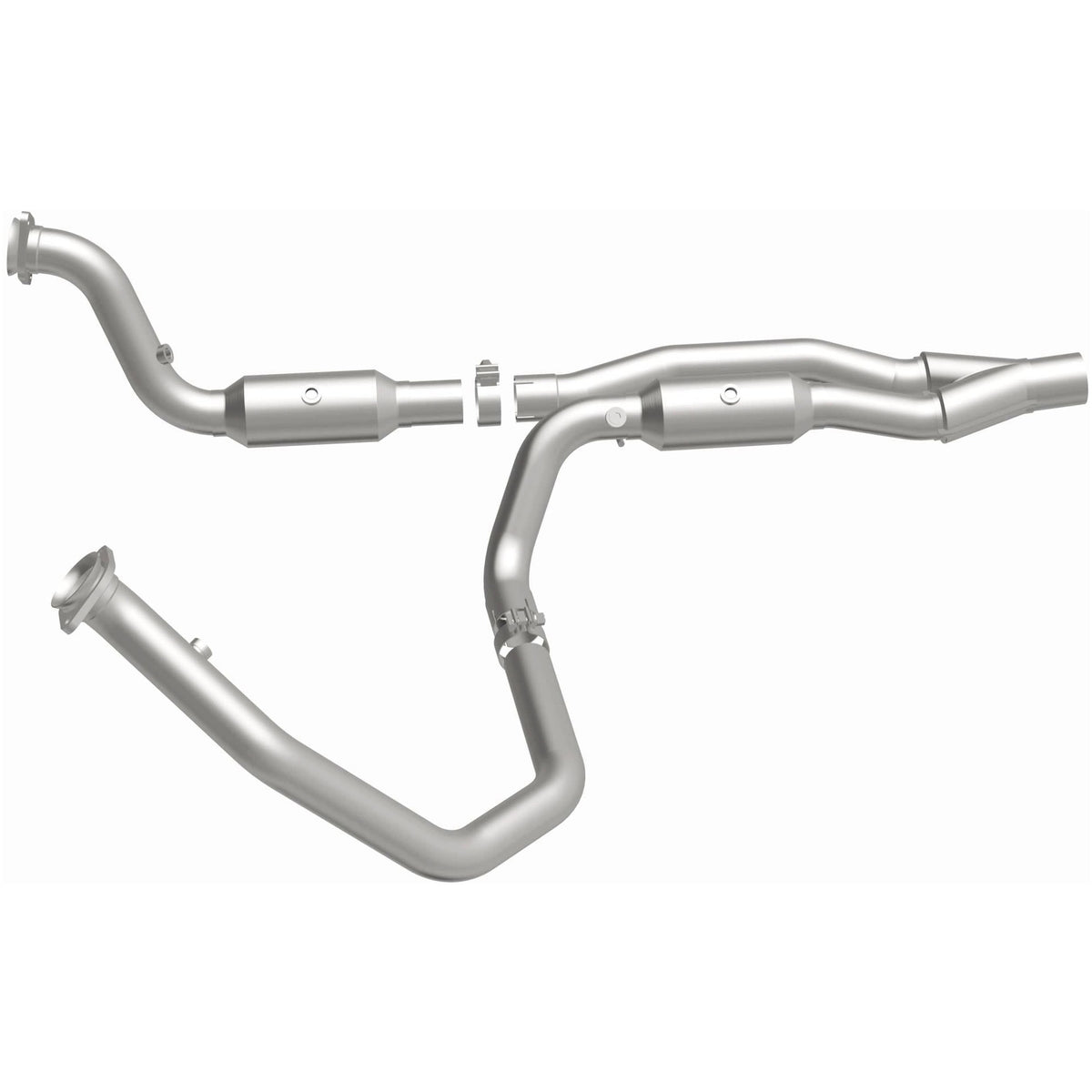 Stainless stainless steel catalytic converter from MagnaFlow Exhaust Products part number 5551457