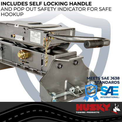 Gray steel fifth wheel trailer hitch from Husky Towing part number 33017K