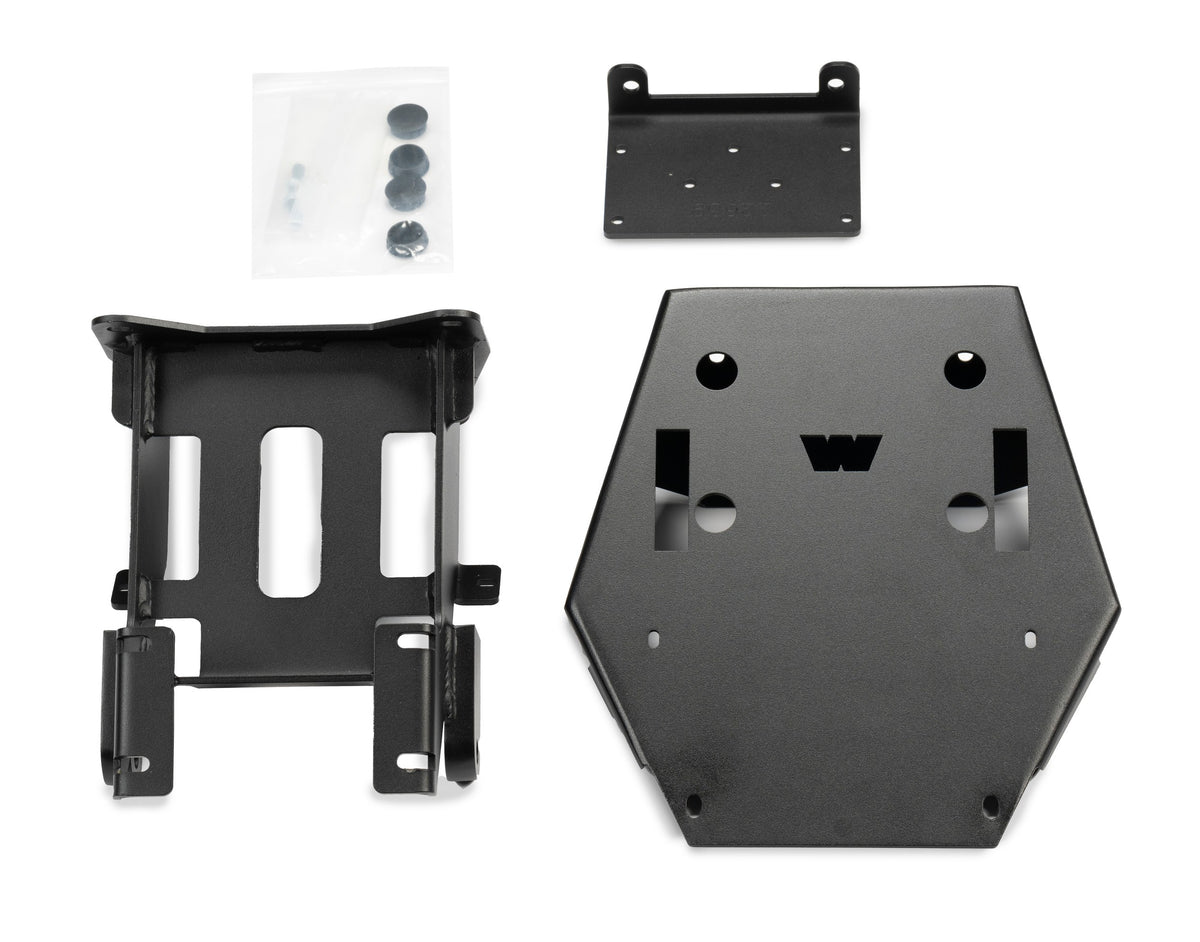 Black powder coated steel bumper from Warn part number 109192