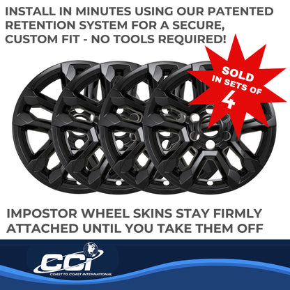 Black abs plastic wheel skin 18 diameter from Coast To Coast part number IMP502BLK