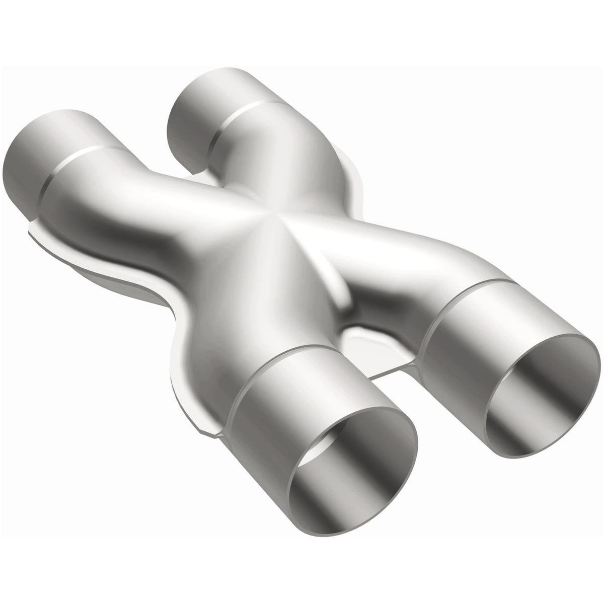 Uncoated stainless steel exhaust x pipe from MagnaFlow Exhaust Products part number 10791