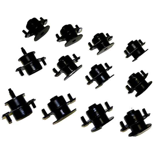 Black body mount set from Crown Automotive Jeep Replacement part number 55366676K4