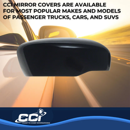 Black gloss painted abs plastic door mirror cover from Coast To Coast part number MC6285B