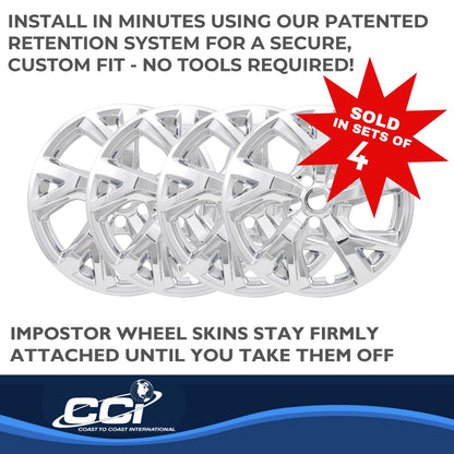 Silver chrome plated abs plastic wheel cover 18 diameter from Coast To Coast part number IMP452X