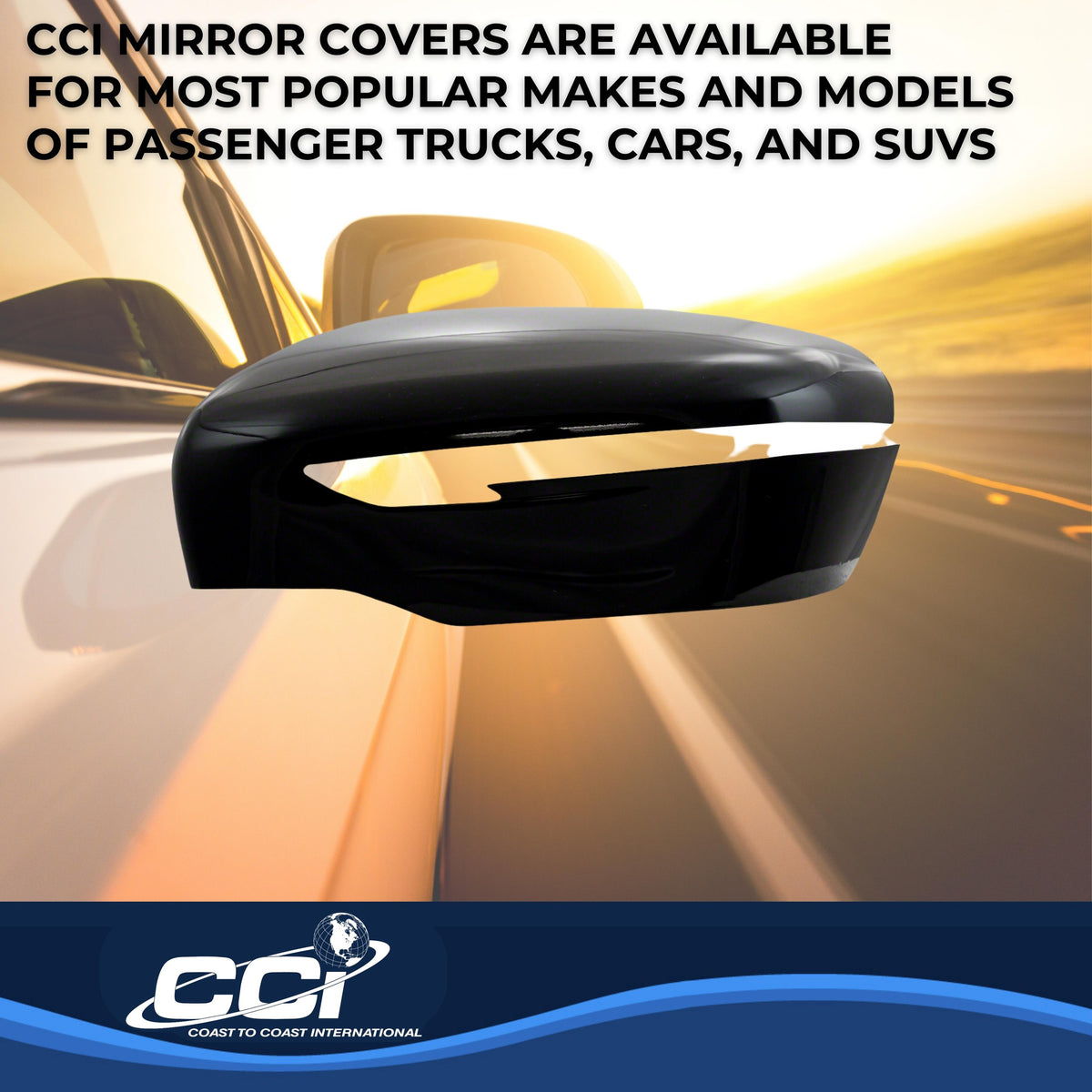 Black gloss painted abs plastic door mirror cover from Coast To Coast part number MC67531RBK