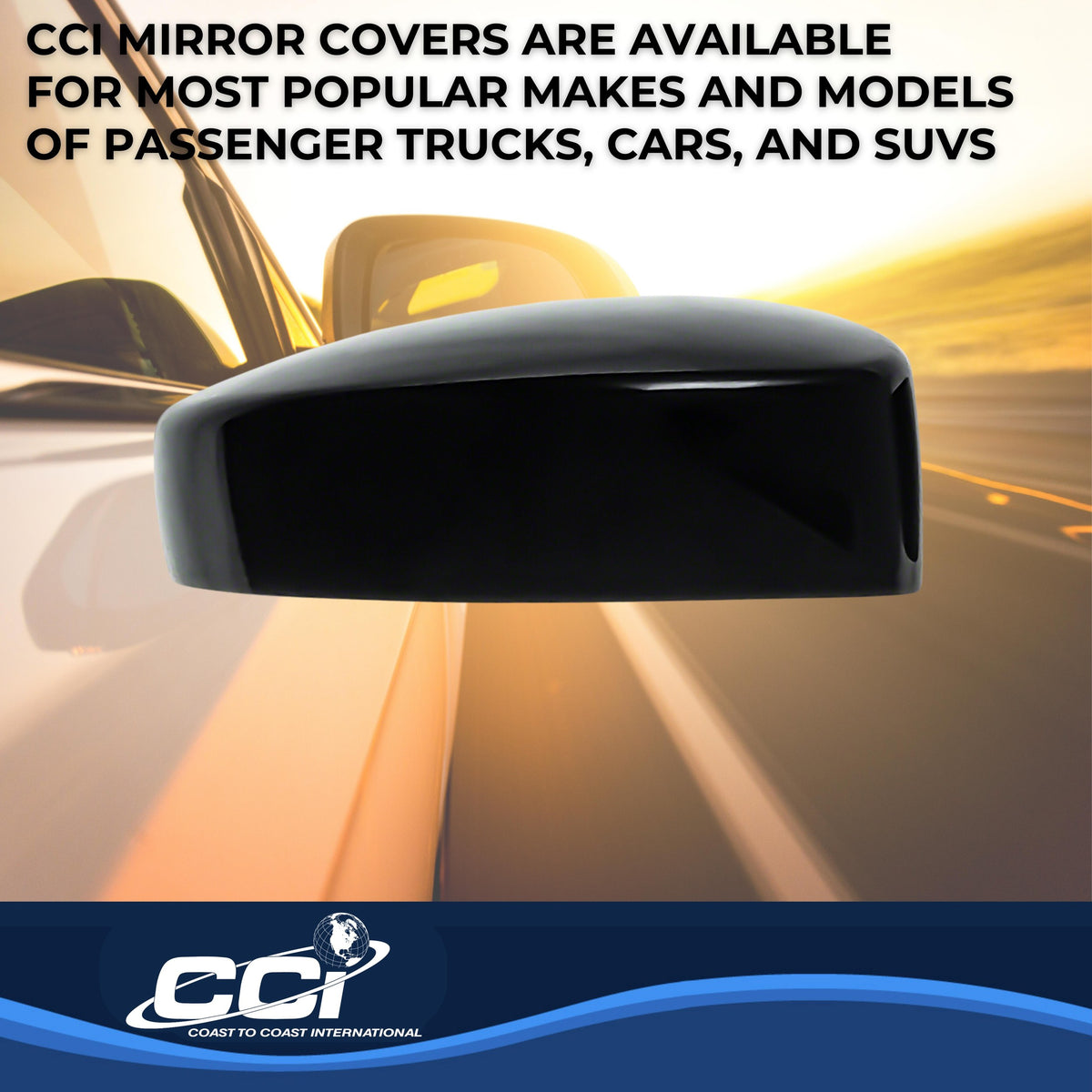 Silver chrome plated abs plastic door mirror cover from Coast To Coast part number MC6240B