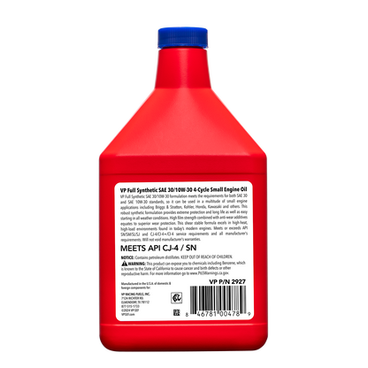 Engine Oil from VP Racing Fuels part number 2927