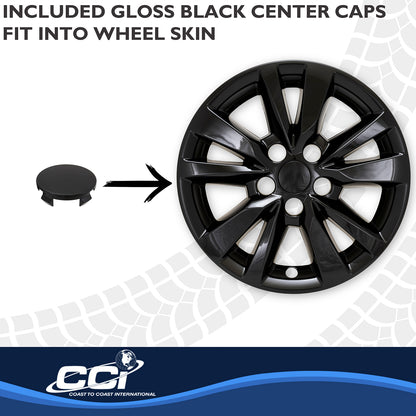 Black abs plastic wheel skin 16 diameter from Coast To Coast part number IMP530BLK