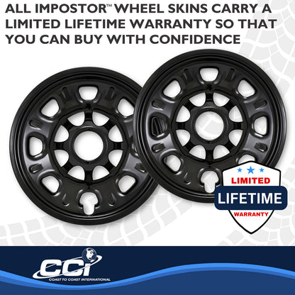 Black painted abs plastic wheel cover 18 diameter from Coast To Coast part number IMP92BLK