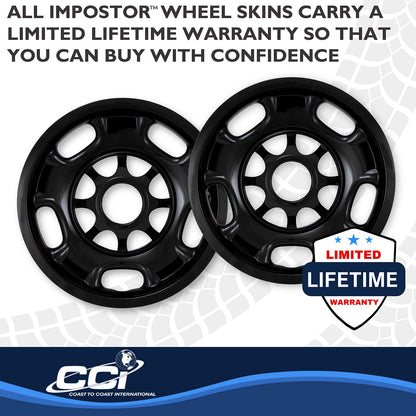 Black painted abs plastic wheel cover 17 diameter from Coast To Coast part number IMP84BLK