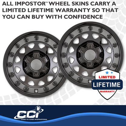 Silver abs plastic wheel skin 17 diameter from Coast To Coast part number IMP920CB