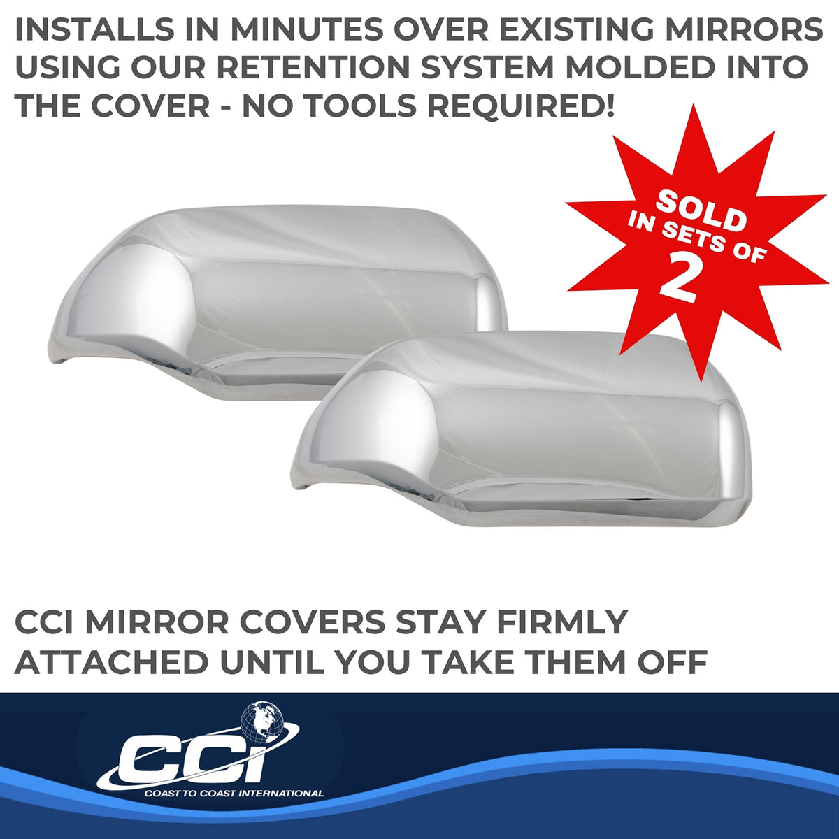 Black gloss painted abs plastic door mirror cover from Coast To Coast part number MC67553R