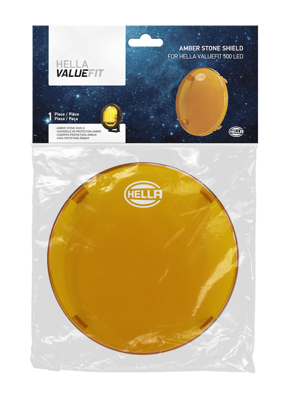 Yellow (amber) auxiliary light cover from Hella part number 358116991