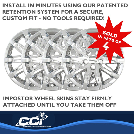 Silver chrome plated abs plastic wheel cover 17 diameter from Coast To Coast part number IWCIMP368X