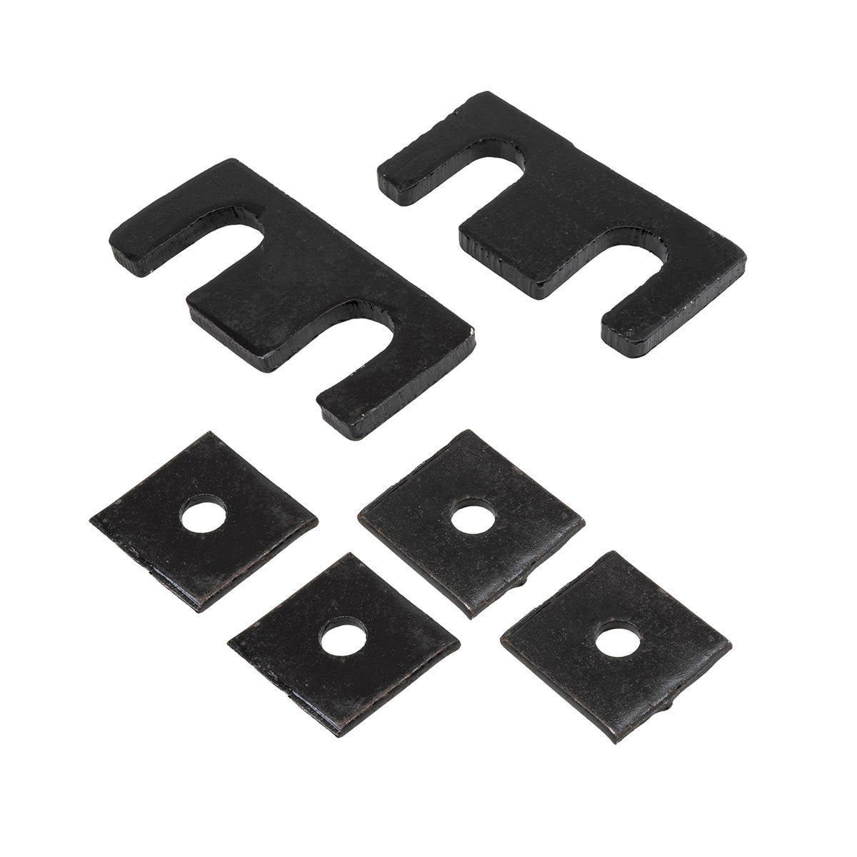 Silver steel bumper mounting kit with mounting hardware from Cattleman HD part number 4393KIT