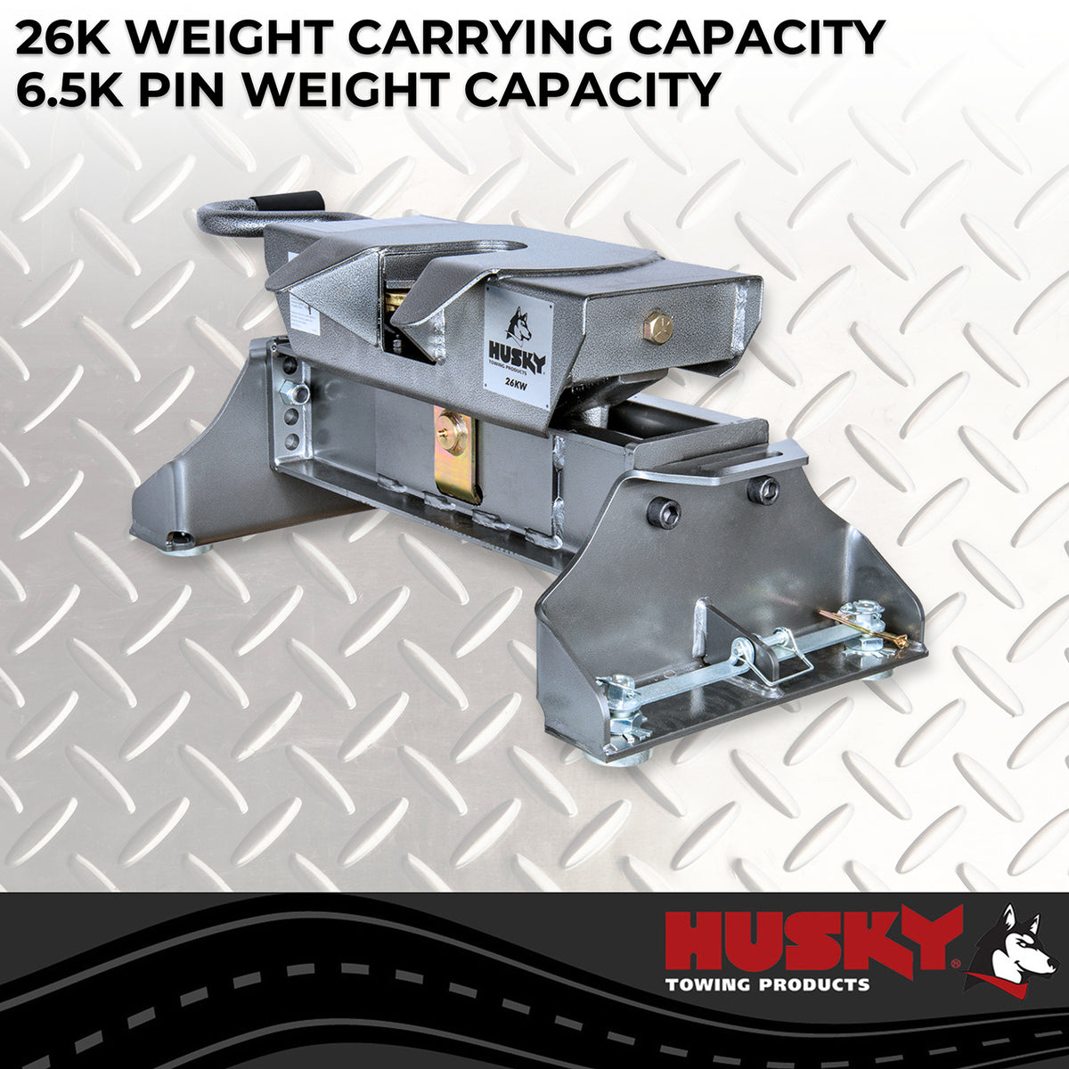 Gray steel fifth wheel trailer hitch from Husky Towing part number 33017K