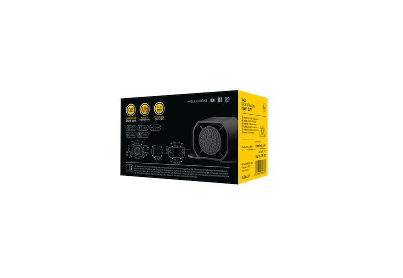 Black back up alarm from Hella part number 996139301