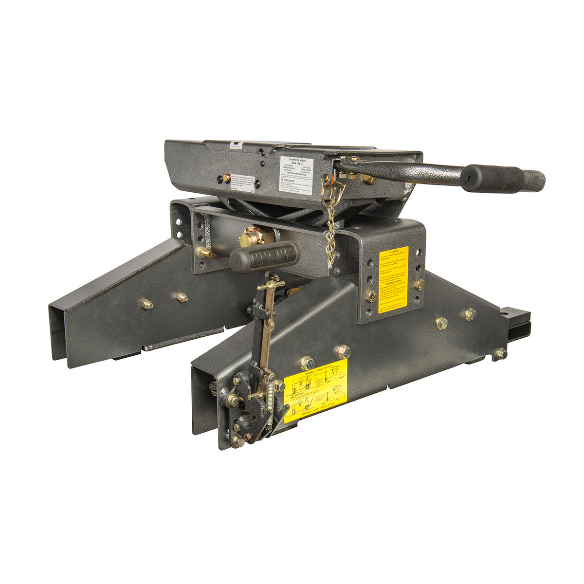 Gray steel fifth wheel trailer hitch from Husky Towing part number 31690KIT