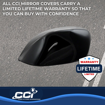 Black gloss painted abs plastic door mirror cover from Coast To Coast part number MC67532RBK