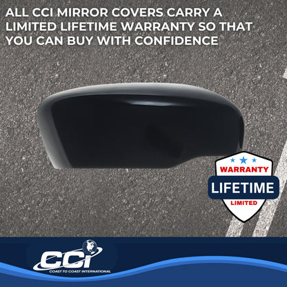 Black gloss painted abs plastic door mirror cover from Coast To Coast part number MC6285B
