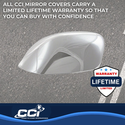 Silver chrome plated abs plastic door mirror cover from Coast To Coast part number MC67532R