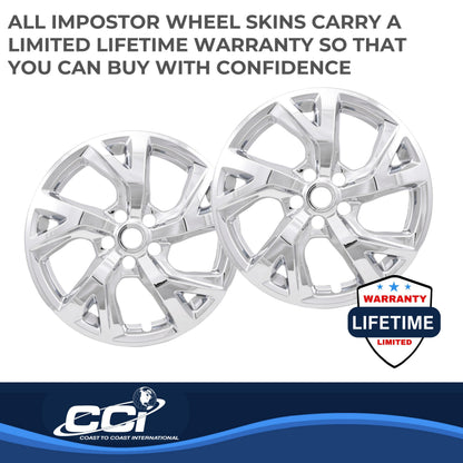Silver chrome plated abs plastic wheel cover 18 diameter from Coast To Coast part number IMP452X