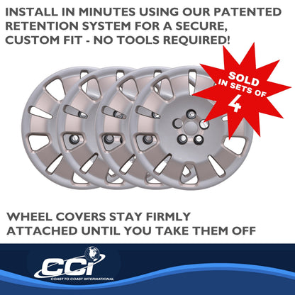 Silver painted abs plastic wheel cover 16 diameter from Coast To Coast part number IWC54416S