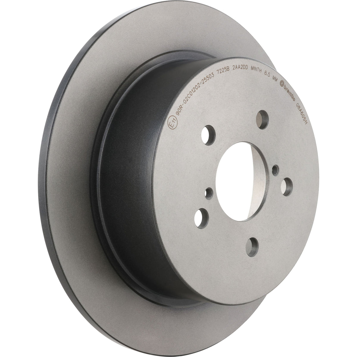Gray cast iron disc brake rotor from Brembo part number 08.A605.11