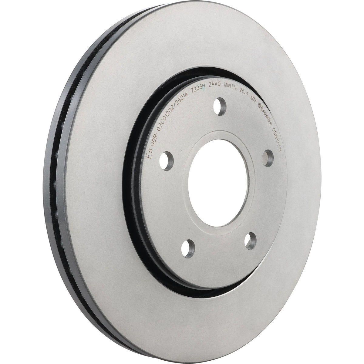 Gray cast iron disc brake rotor from Brembo part number 09.N125.11