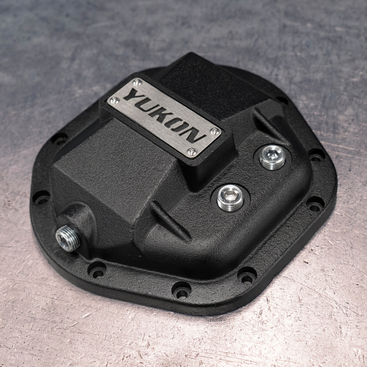 Black nodular iron differential cover from Yukon Gear and Axle part number YHCC-D44