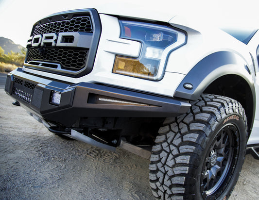 Black aluminum bumper with mounting hardware from ICI part number AL-FBM35FDN-RT