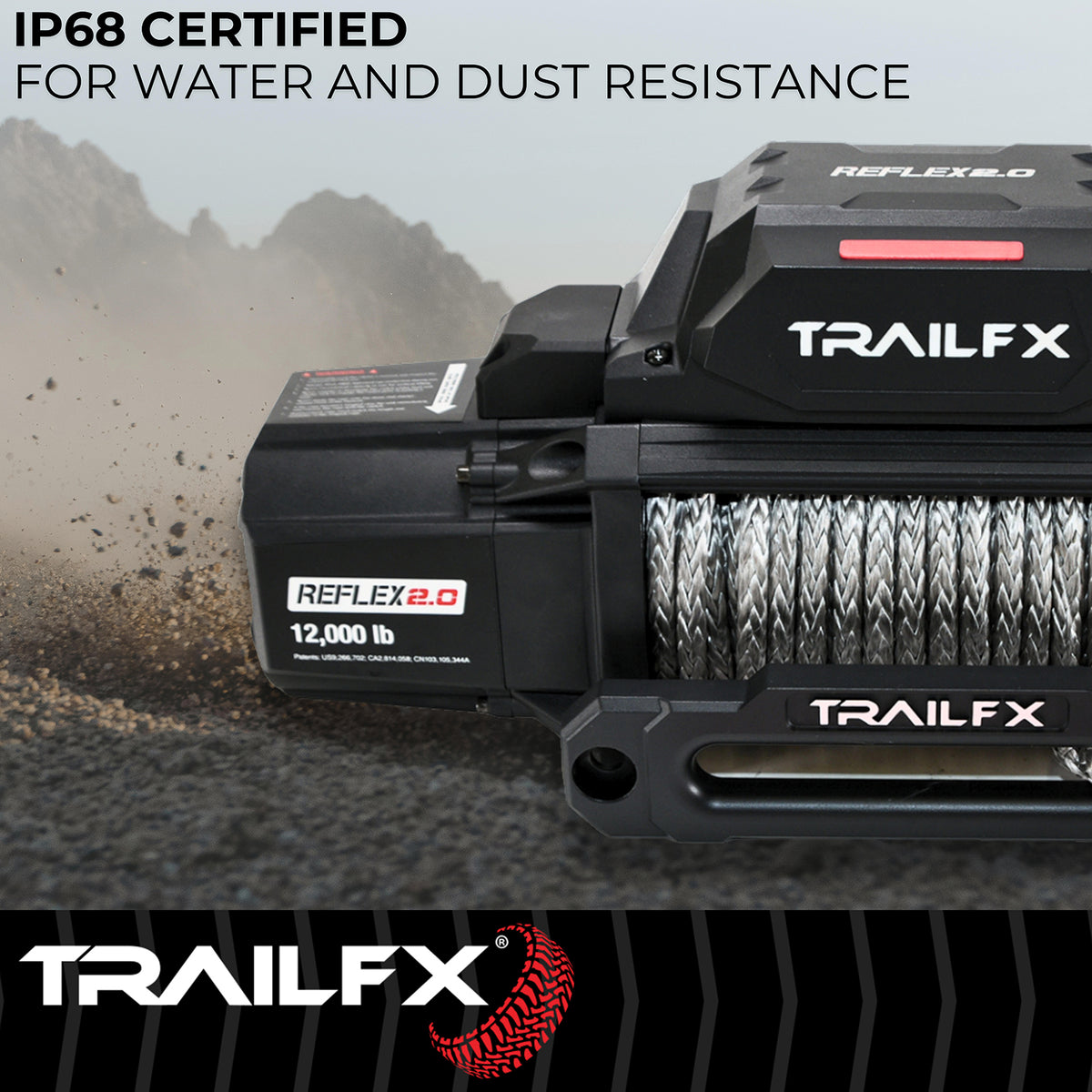 Black winch from TrailFX part number WRS212B