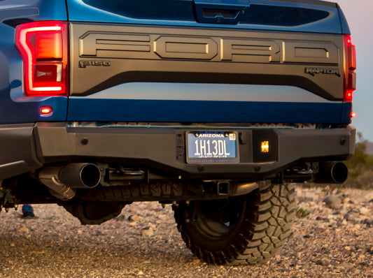 Black aluminum bumper with mounting hardware from ICI part number AL-RBM17FDN