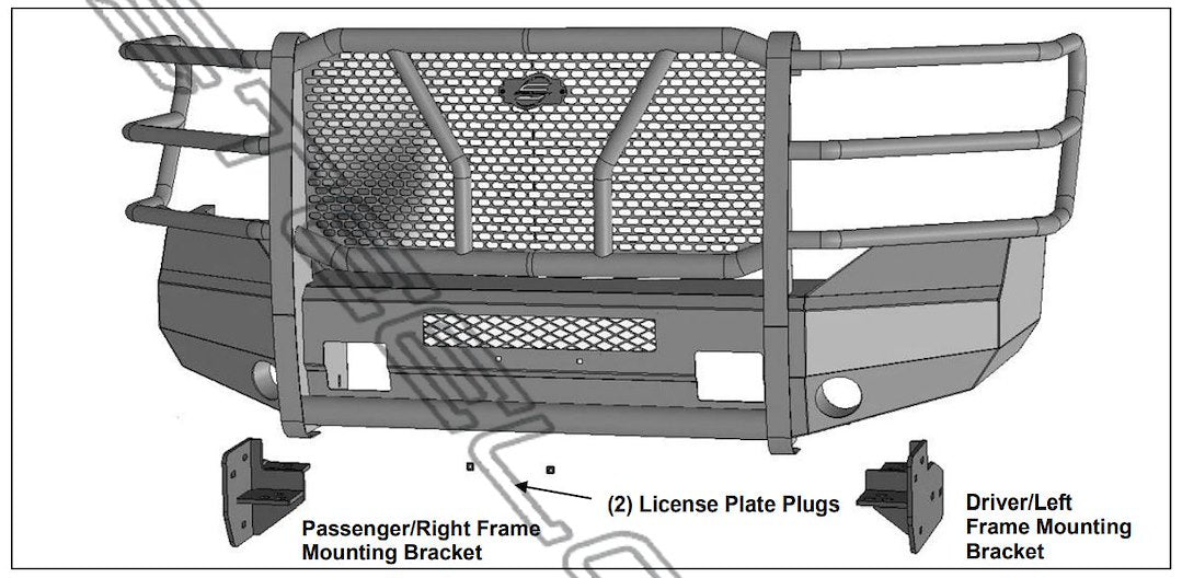 Fine textured black bumper from Steelcraft part number AL60-11370