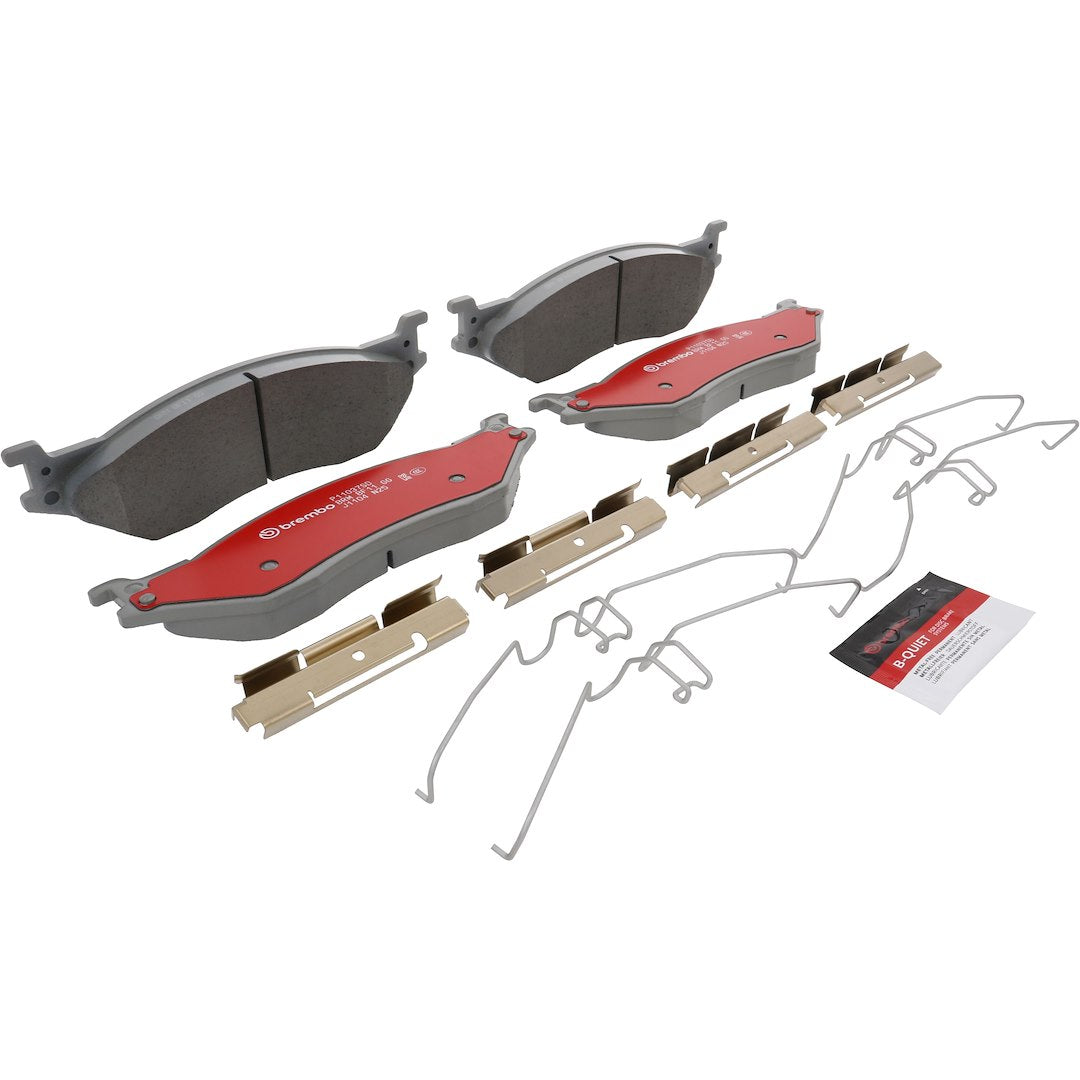 Disc Brake Pad Set with mounting hardware from Brembo part number P11037SD
