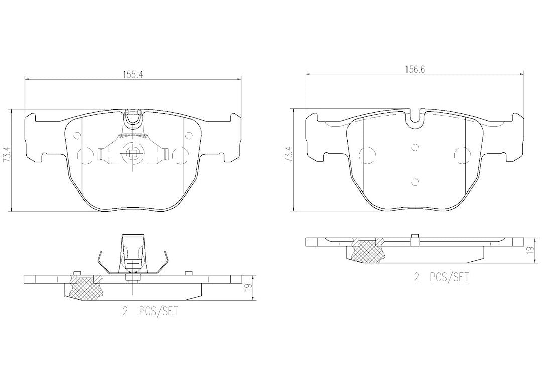 Disc Brake Pad Set from Brembo part number P44012N