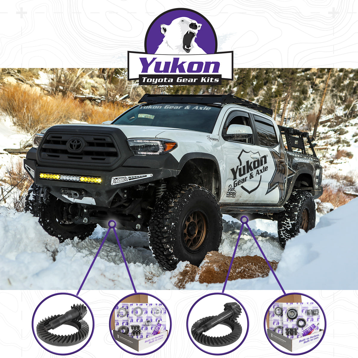 Differential Ring and Pinion Kit from Yukon Gear and Axle part number YGKT004-529