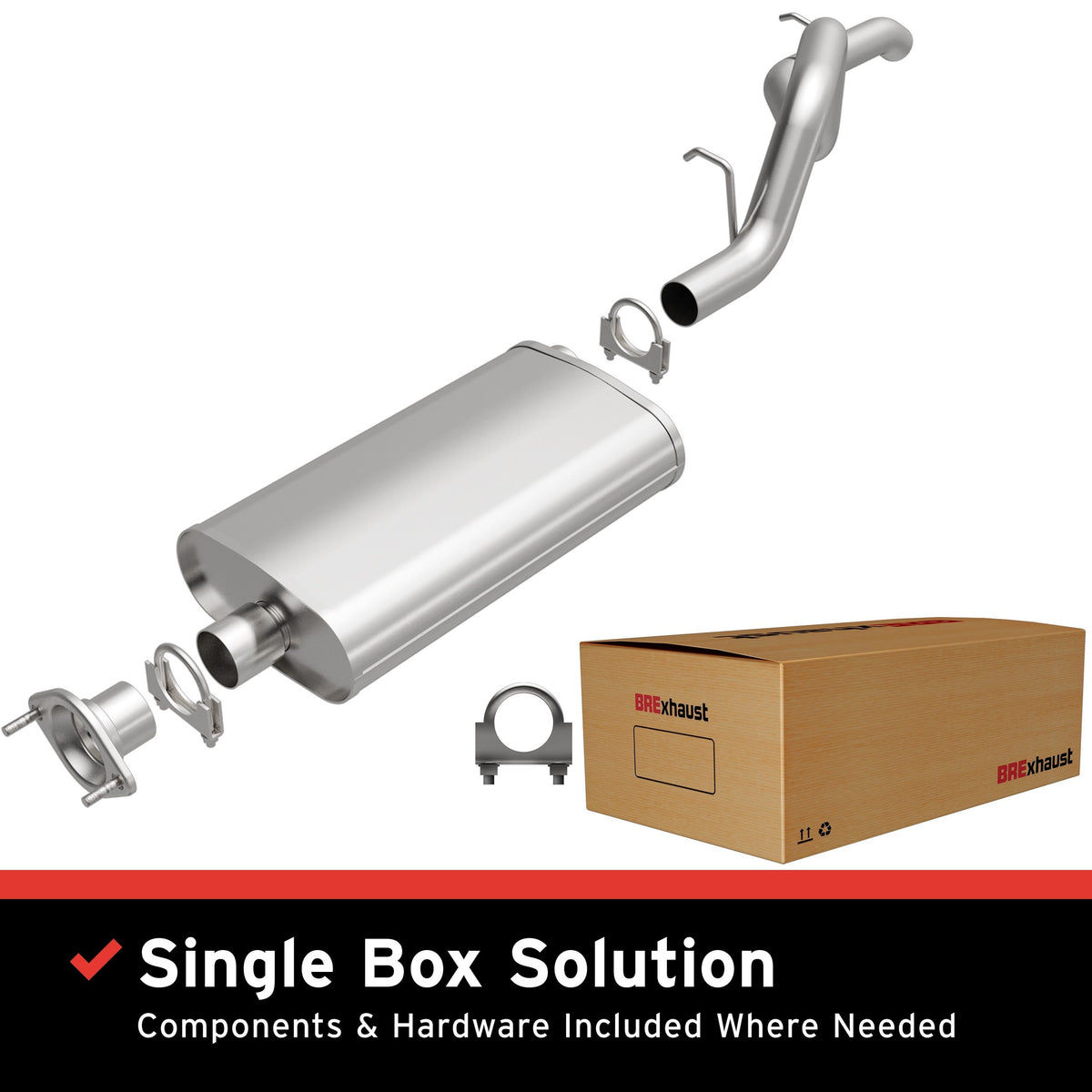 Satin exhaust system kit from BRExhaust part number 106-0002