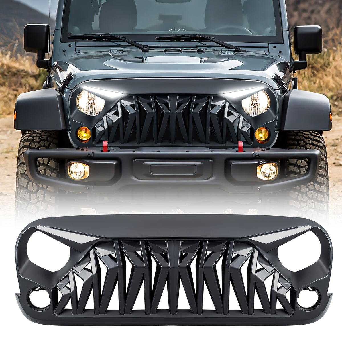 Matte black abs plastic grille from AMERICAN MODIFIED part number AMJPAA00142