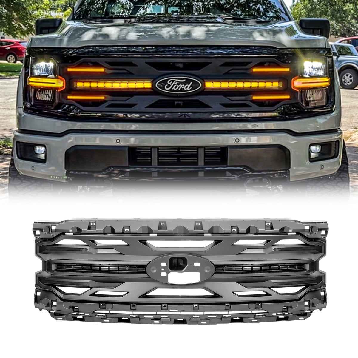 Matte black abs plastic grille from AMERICAN MODIFIED part number AMFMAA00195