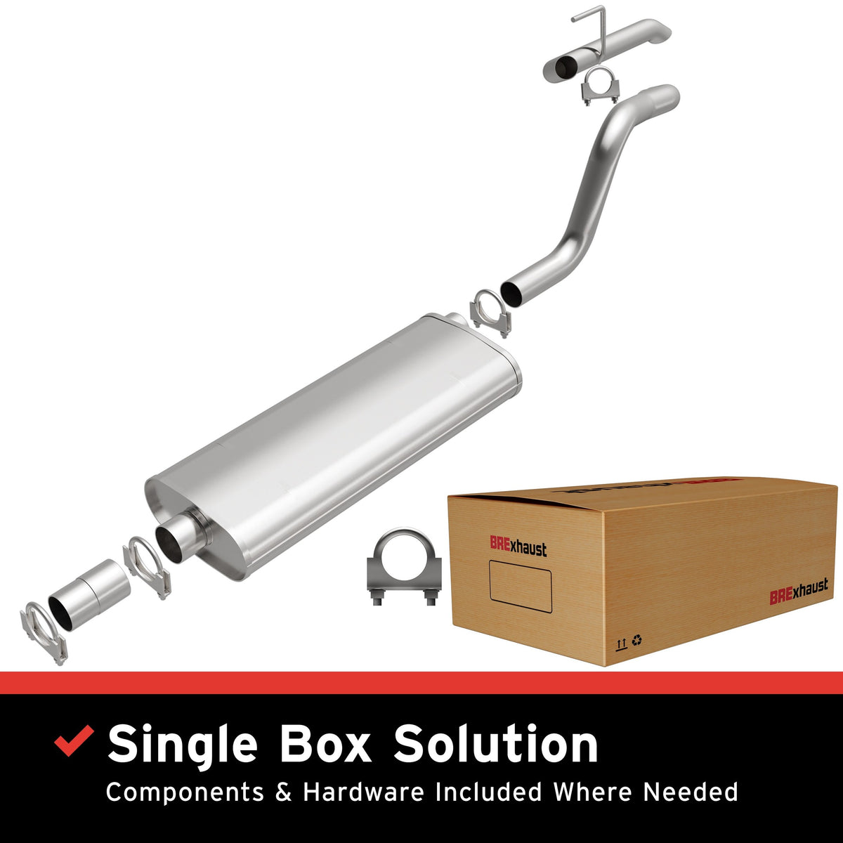 Satin exhaust system kit from BRExhaust part number 106-0018
