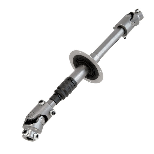 Natural steel steering shaft with mounting hardware from Borgeson part number 000872