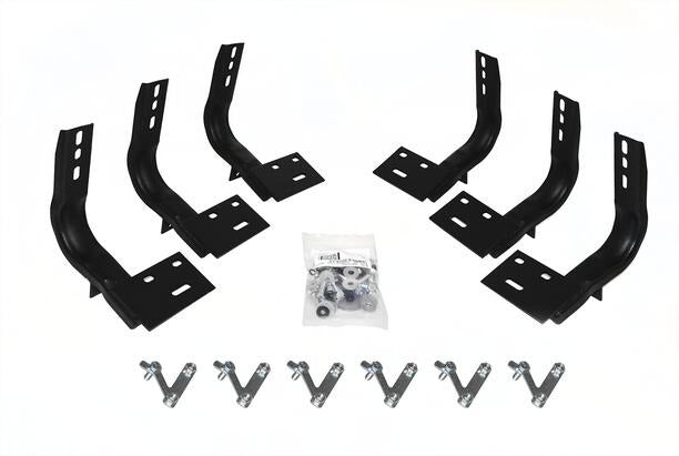 Textured black mild steel step nerf bar mount kit from Big Country part number 394245
