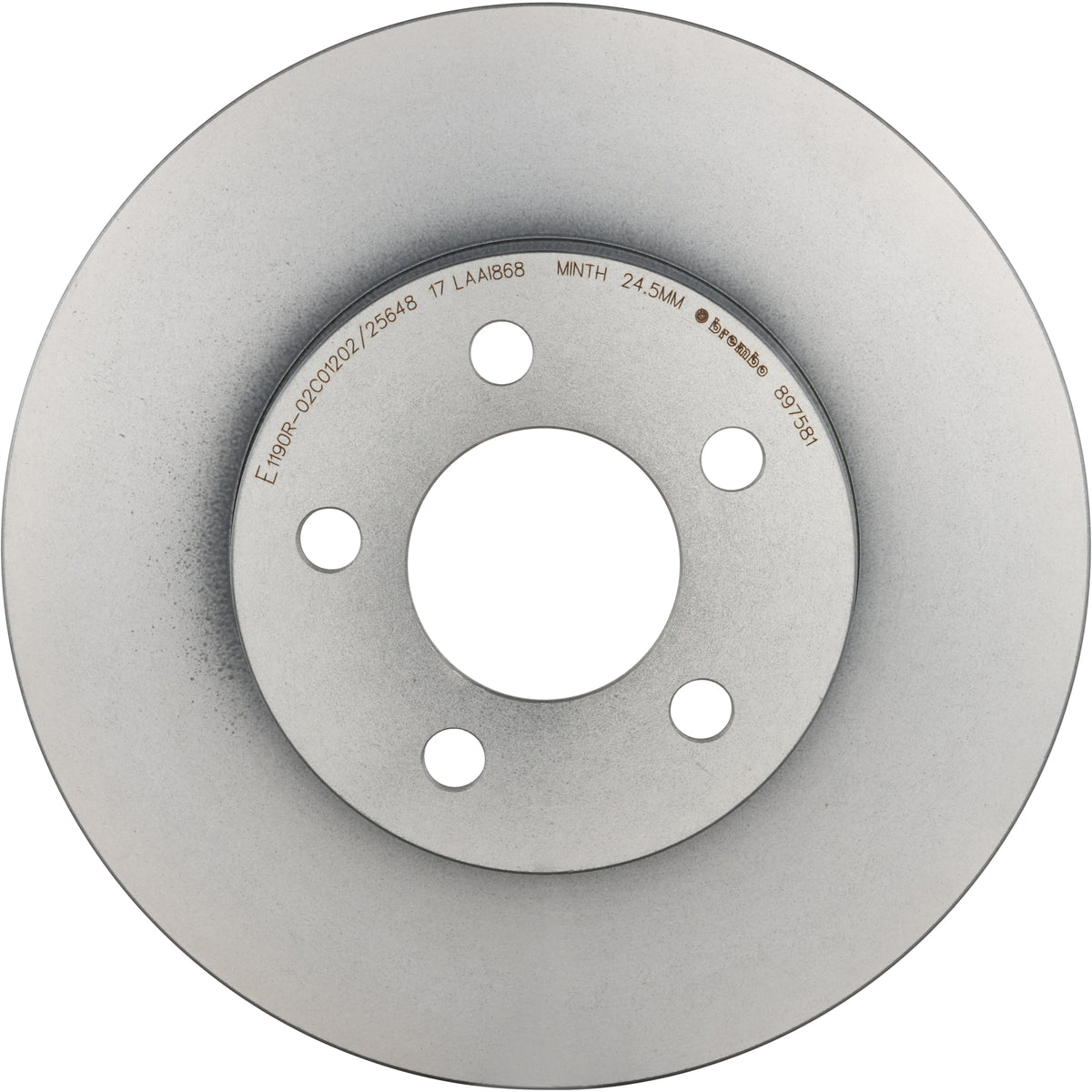 Gray cast iron disc brake rotor from Brembo part number 09.8975.81