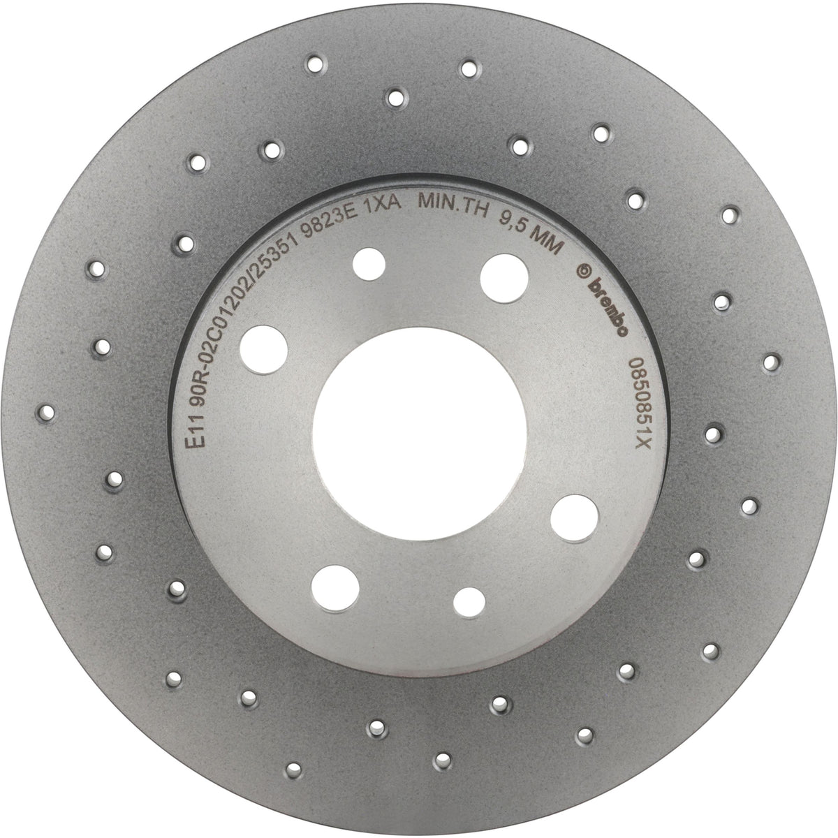 Gray cast iron disc brake rotor from Brembo part number 08.5085.1X